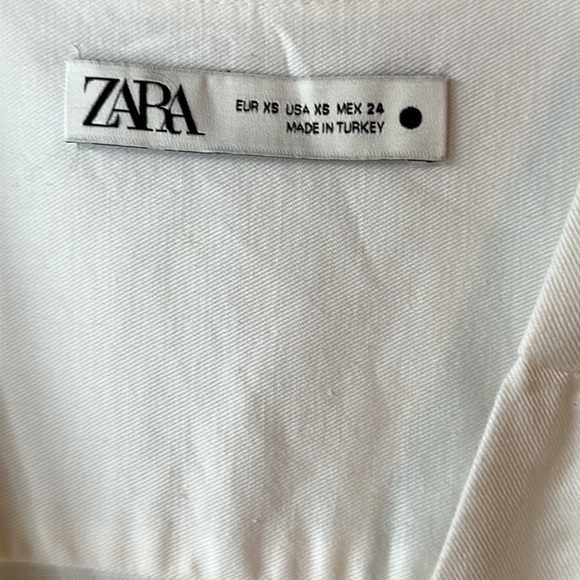 Zara Linen Blend V Neck Midi Dress Size XS - Picture 15 of 16